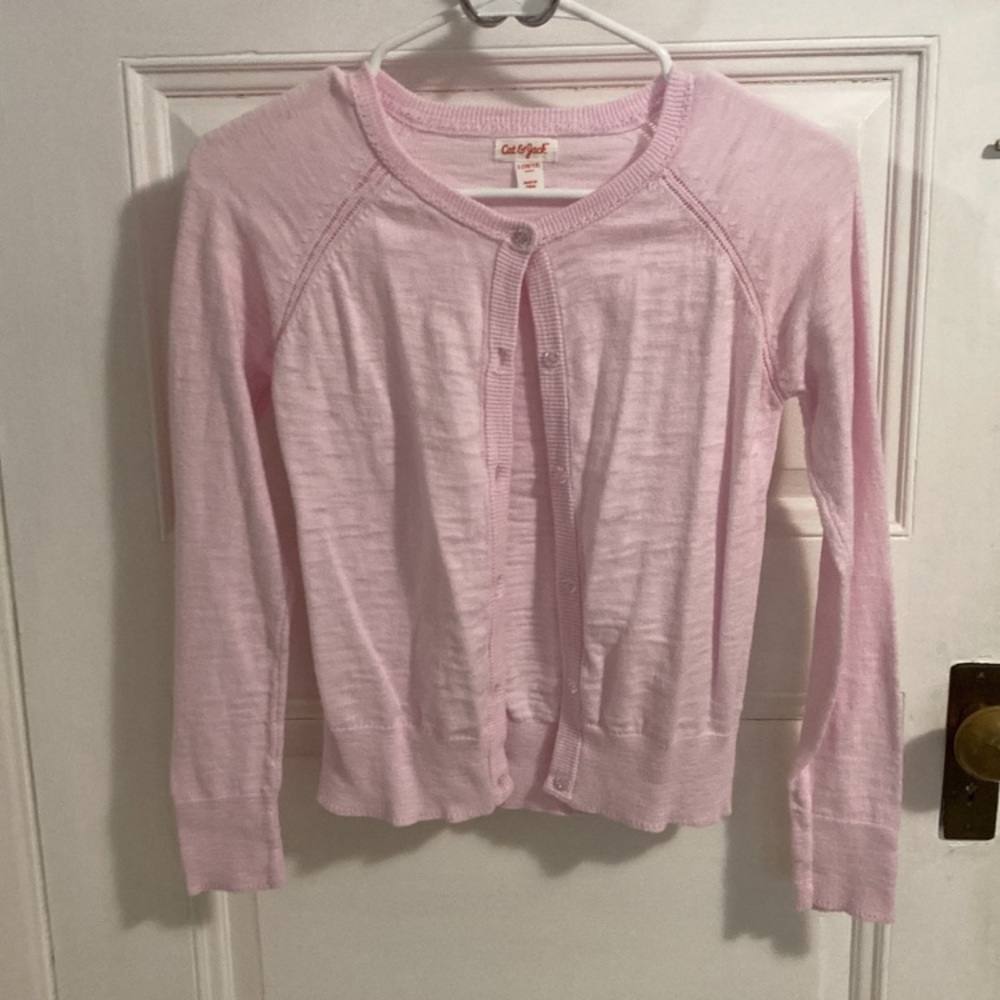 Girls pink cardigan